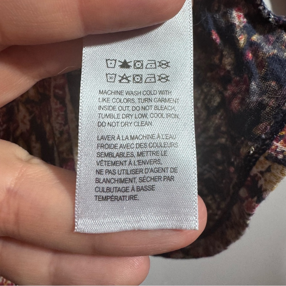 Lucky Brand Paisley Boho Top 3X Plus Soft Stretch Blouse - Picture 7 of 7